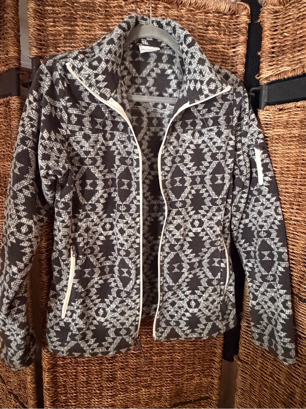 Columbia Charcoal Blue & Gray Patterned Utility Jacket